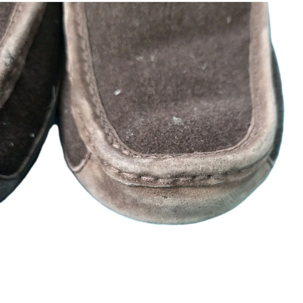 UGG Ascot Men's Brown Moccasin Slipper, Size 14 -‎ Espresso Rubber Sole